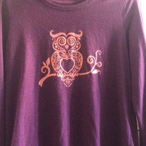 Intricate owl design shirt